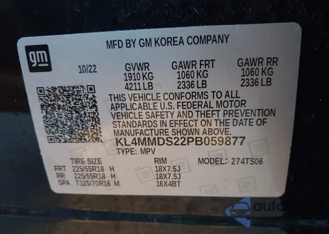 2023 Buick Encore Gx Select Fwd from USA, damaged, VIN KL4MMDS22PB059877